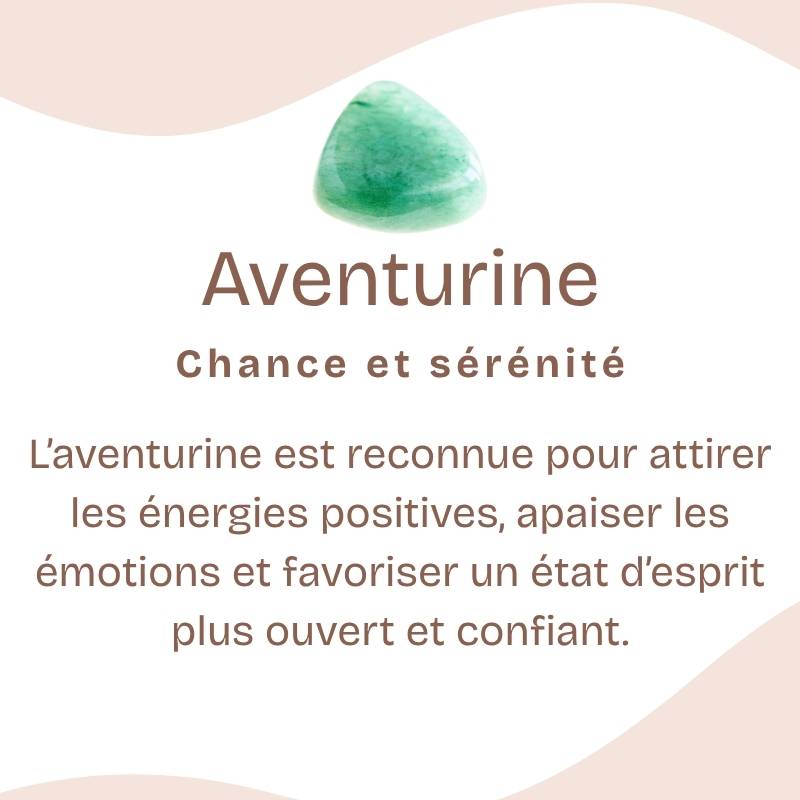 Pendentif "Tranquillité" Coeur en Aventurine
