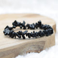 Bracelet "Force Mentale" en Agate Noire Chip