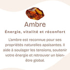 Pendentif "Renforcement" en Ambre, ARGENT 925 : AMB8
