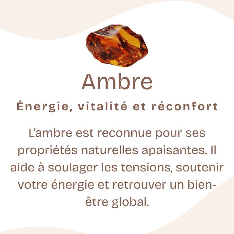 Pendentif "Renforcement" roulé en Ambre