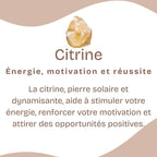 Bracelet "Réussite" en Citrine ( Cœur en quartz )