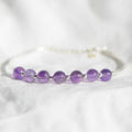 Bracelet "Sagesse" en Améthyste & Argent 925- Pièce Bijouterie -