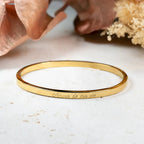 Bracelet "Amour de ma vie", fête des mères en acier inoxydable doré