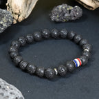 Bracelet Homme Pierre de Lave - Force, Ancrage & Identité France
