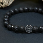Bracelet Homme Pierre de Lave - Ancrage et Vitalité Marin