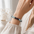 Bracelet "Anti-Fatigue" en Grenat & Amazonite