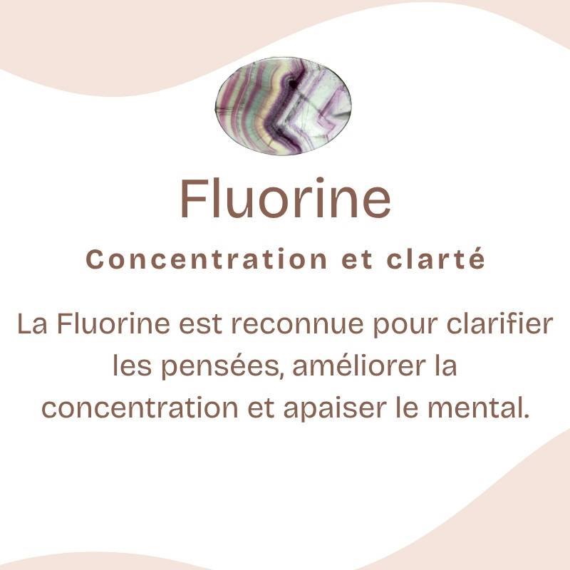 Bracelet "Concentration" roulé en Fluorine