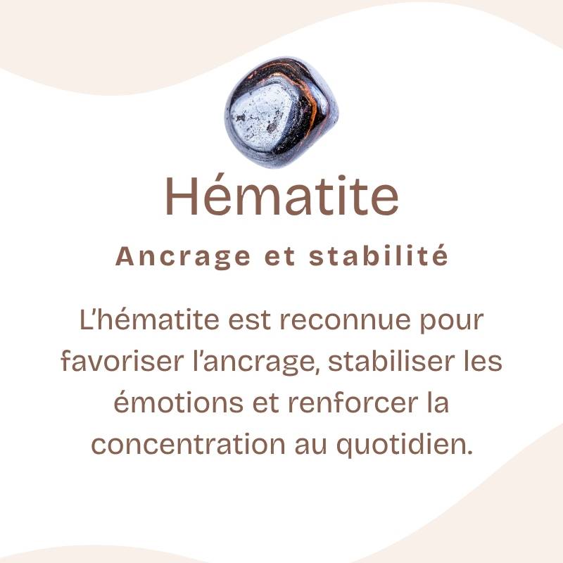 Bracelet "Dissipation" en Hématite Chip