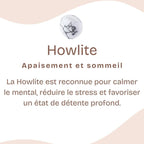 Bracelet "Duo Amour & Distance" en Howlite & Pierre de Lave
