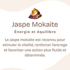Bracelet boho "Soulagement et Protection" en Jaspe Mokaïte