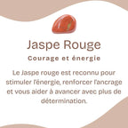 Bague "Protecteur" Ovale en Jaspe rouge (réglable)