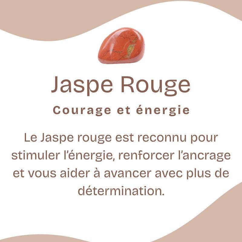 Pendentif "Protecteur" en Jaspe Rouge Goutte