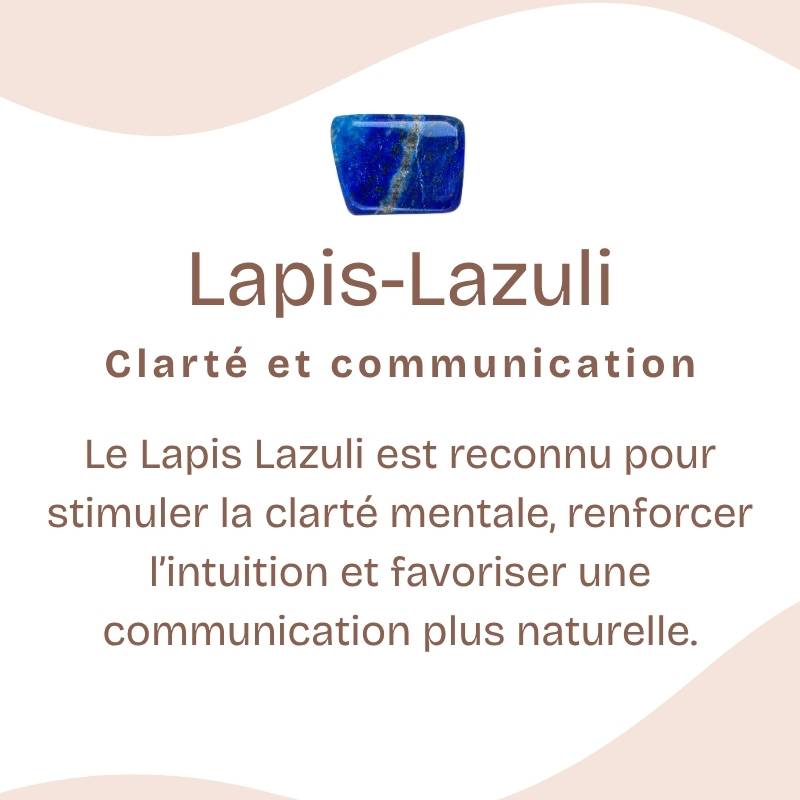 Bague "Contrôle" Ovale en Lapis Lazuli (réglable)