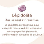 Bracelet "Éveil" en Lépidolite