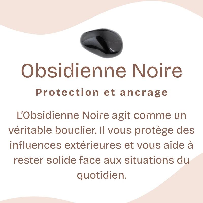 Bracelet "Protection Triple" en Hematite, Oeil-de-Tigre et Obsidienne