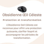 Bracelet "Bouclier" en Obsidienne Œil Céleste Chip