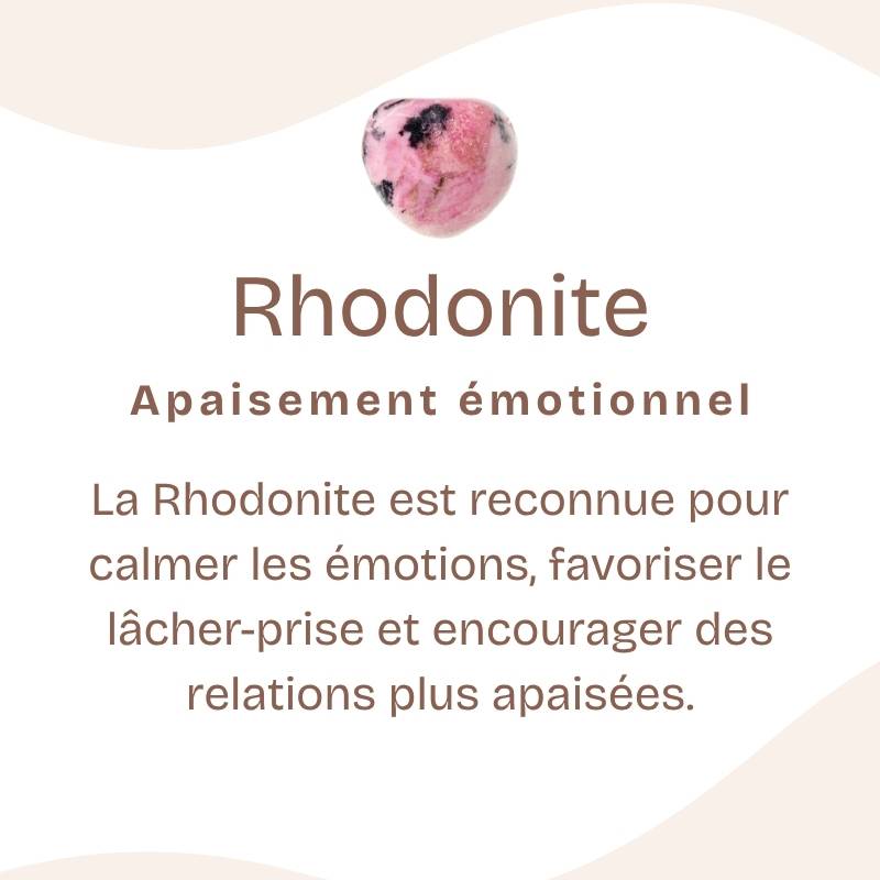 Pendentif "Soin" Roulé en Rhodonite