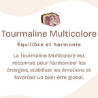 Bracelet roulé "Renfort" en Tourmaline Multicolore