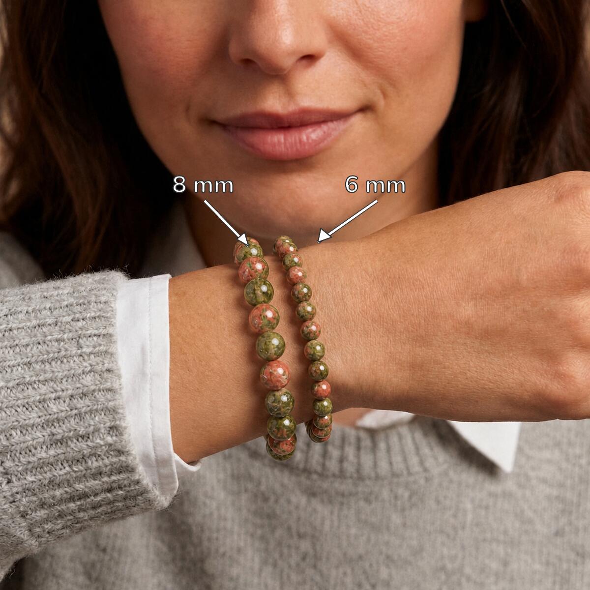 Bracelet "Apprentissage" en Unakite
