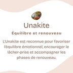 Bracelet roulé "Apprentissage" en Unakite