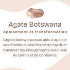 Bracelet "Chance" en Agate du Botswana Chip