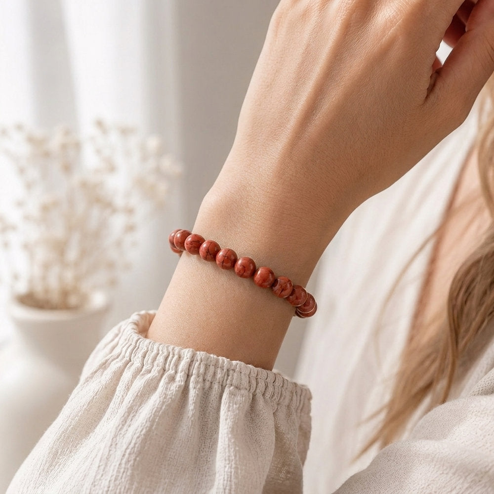Bracelet "Protecteur" en Jaspe Rouge