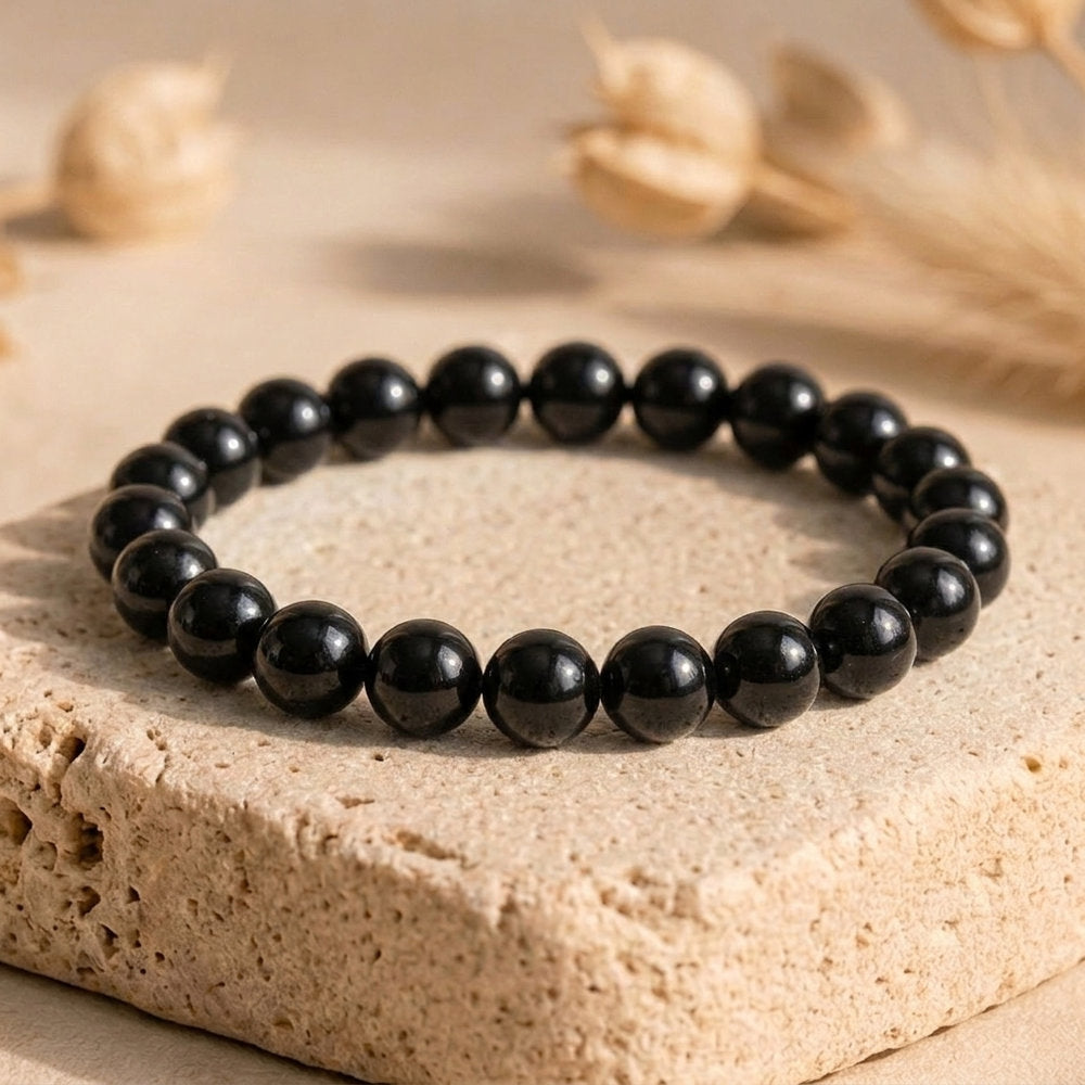 Bracelet "Bouclier" en Obsidienne