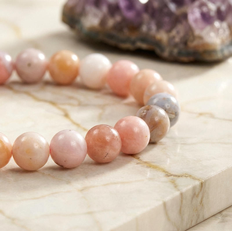 Bracelet "Douceur" en Opale Rose