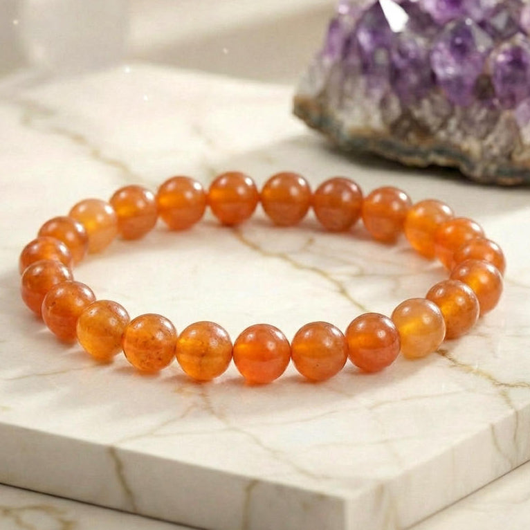 Bracelet "Ancrage Doux" en Cornaline