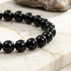 Bracelet "Bouclier" en Obsidienne
