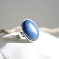 Bague "Contrôle" Ovale en Lapis Lazuli (réglable)