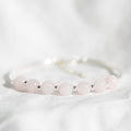 Bracelet "Amour" en Quartz Rose & Argent 925- Pièce de Bijouterie -