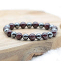 Bracelet "Guérison" Mix en Grenat & Hématite