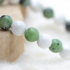 Bracelet "Patience Positive" Mix en Howlite & Zoïsite - lespierresdubienetre