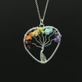 Pendentif "Coeur et arbre de vie" 7 Chakras