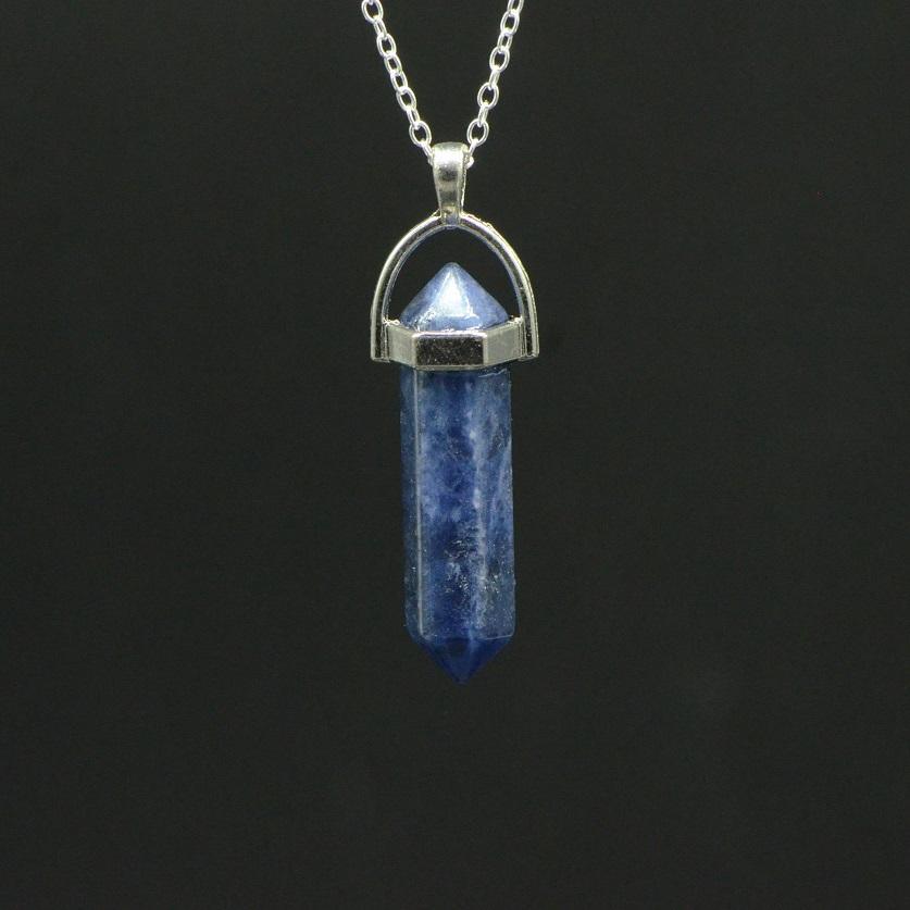Pendentif "Maîtrise" Pointe en Sodalite - lespierresdubienetre